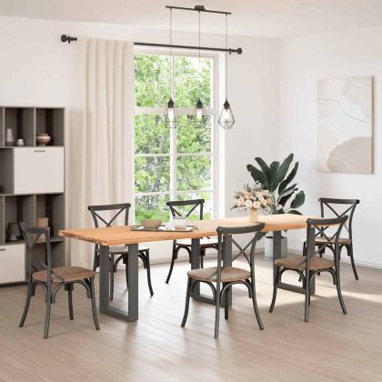 Крака за трапезна маса, U-образни, 3 бр., антрацит, 70x(72-73) см, стомана