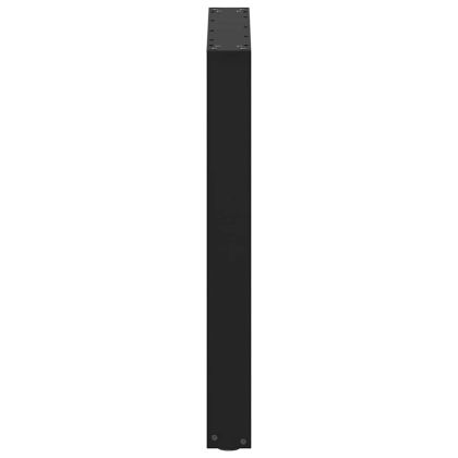 Крака за трапезна маса, U-образни, 2 бр., черни, 60 x (72-73) см, стомана