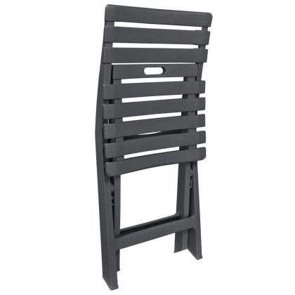 Сгъваем бистро комплект, 3 части, пластмаса, антрацит