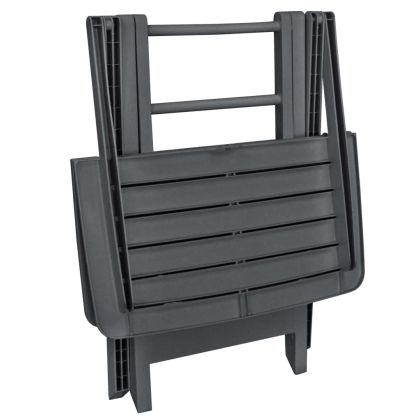 Сгъваем бистро комплект, 3 части, пластмаса, антрацит