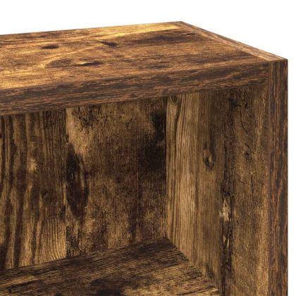 CD шкафове, 2 бр, опушен дъб, 21x16x93,5 см, инженерно дърво