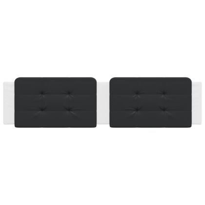 Мека табла за легло Zadar, черна и бяла, 200 см, изкуствена кожа