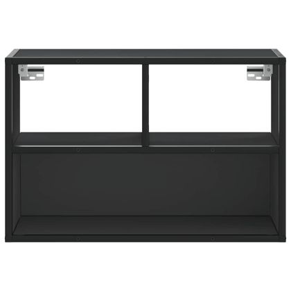 ТB шкаф, черен, 60x31x39,5 см, инженерно дърво и метал