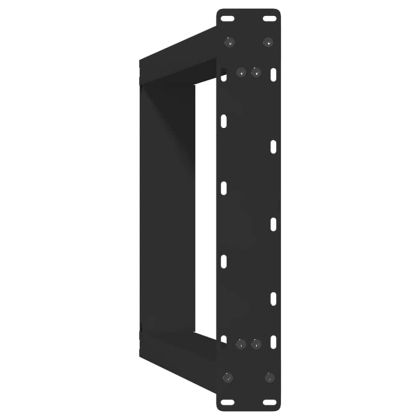 Крака за трапезна маса, U-образни, 2 бр., черни, 60 x (72-73) см, стомана