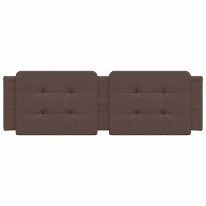 Мека табла за легло Zadar, кафява, 160 см, изкуствена кожа