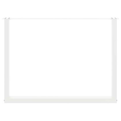 Крака за трапезна маса, U-образни, 3 бр., бели, 100 x (72-73) см, стомана