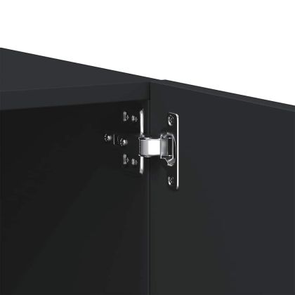 ТB шкаф, черен, 100x35x40 см, инженерно дърво