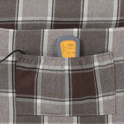 Масажен наклоняем стол, кафяв, текстил