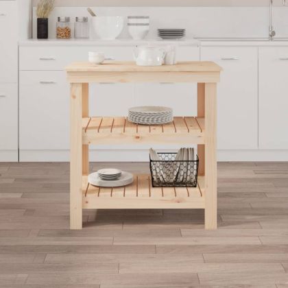 Работна маса, 78,5x50x80 см, борово дърво масив