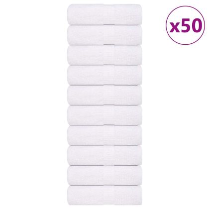 Кърпи за лице 50 бр бели 30x30 см 360 gsm 100% памук