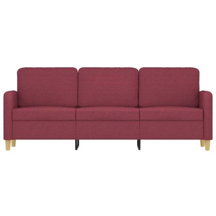 3-местен диван, Виненочервен, 180 см, плат