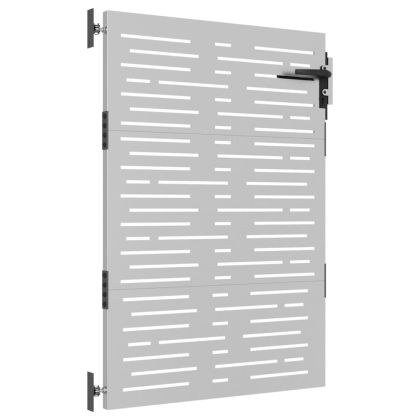 Градинска порта 85x150 см, кортенова стомана, квадратен дизайн