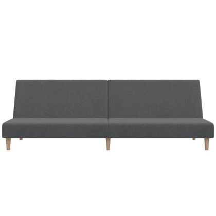 2-местно разтегателно канапе, светлосиво, текстил