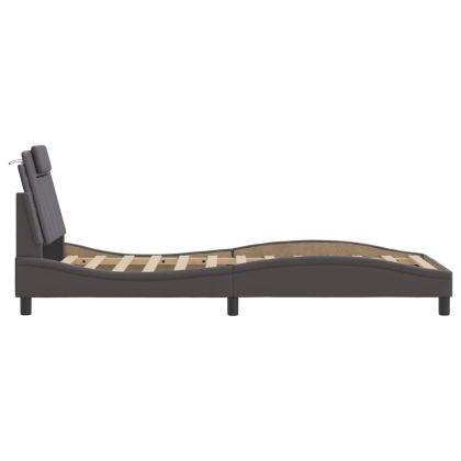 Рамка за легло Viana без матрак, сива, 90x190 см изкуствена кожа