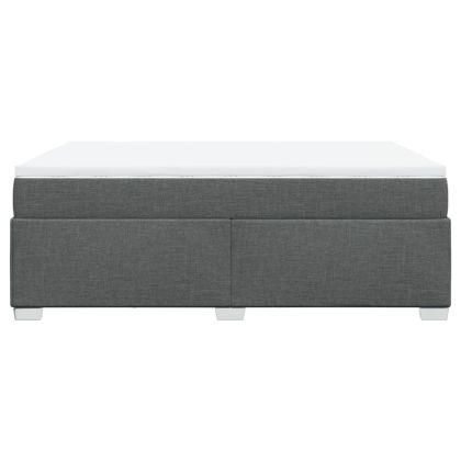 Боксспринг легло с матрак, тъмносиво, 140x190 см плат