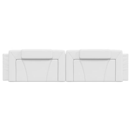 Мека табла за легло Viana, бяла, 200 см, изкуствена кожа