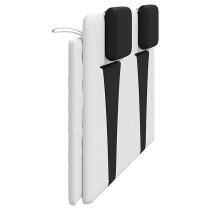 Мека табла за легло Viana, бяла и черна, 160 см, изкуствена кожа