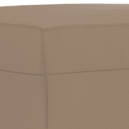 Комплект дивани 4 части с възглавници капучино изкуствена кожа