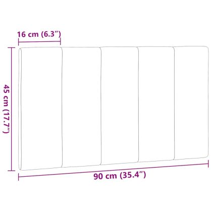 Мека табла за легло Hanko, светлосива, 90 см, плат