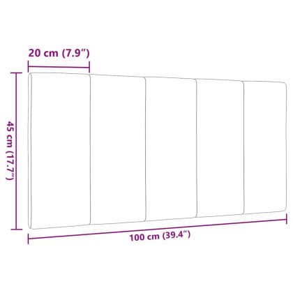 Мека табла за легло Hanko, светлосива, 100 см, плат