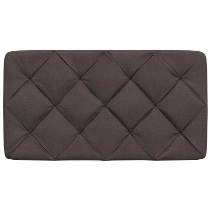 Мека табла за легло, тъмнокафява, 80 см, плат