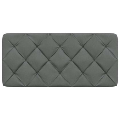 Мека табла за легло, тъмносива, 100 см, плат