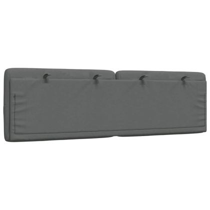 Мека табла за легло, тъмносива, 160 см, плат