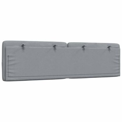 Мека табла за легло, светлосива, 180 см, плат