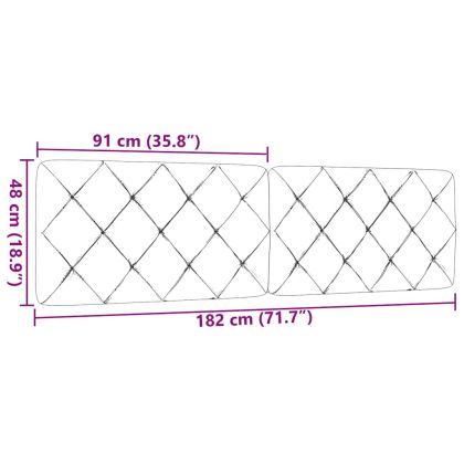 Мека табла за легло, светлосива, 180 см, плат