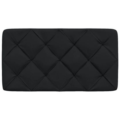 Мека табла за легло, черна, 80 см, плат