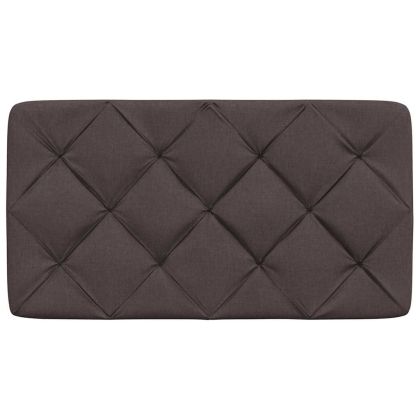 Мека табла за легло, тъмнокафява, 90 см, плат