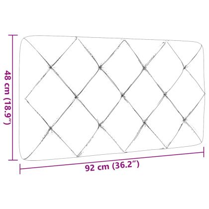 Мека табла за легло, кремава, 90 см, плат