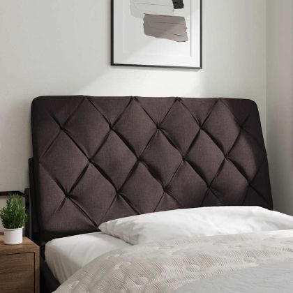 Мека табла за легло, тъмнокафява, 100 см, плат