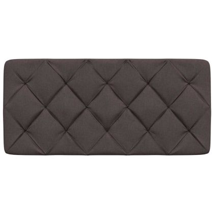 Мека табла за легло, тъмнокафява, 100 см, плат