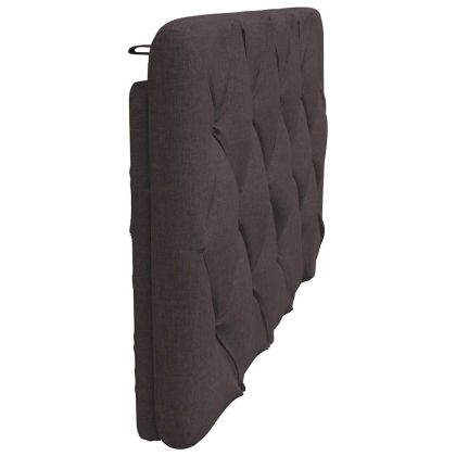 Мека табла за легло, тъмнокафява, 100 см, плат