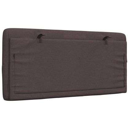 Мека табла за легло, тъмнокафява, 100 см, плат