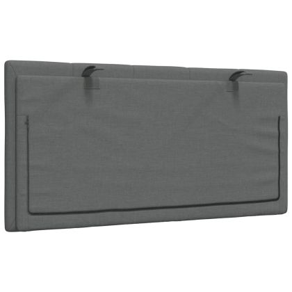 Мека табла за легло Hanko, тъмносива, 100 см, плат