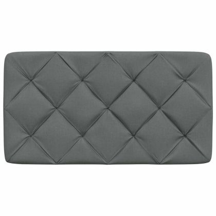 Мека табла за легло, тъмносива, 90 см, плат