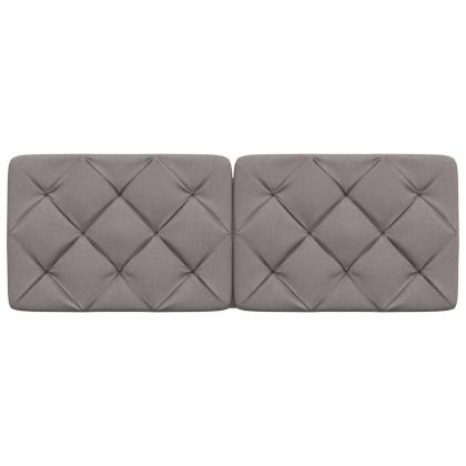 Мека табла за легло, таупе, 140 см, плат