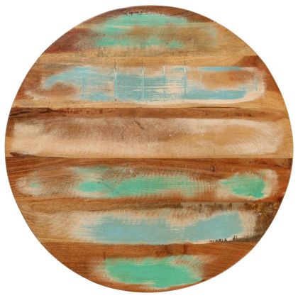 Маса за кафе Ø50x40 см масивно регенерирано дърво и стомана