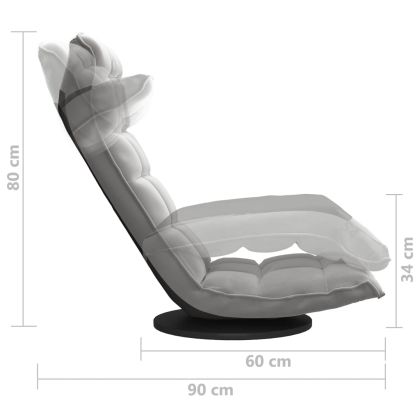 Въртящ се подов стол, светлосив, кадифе