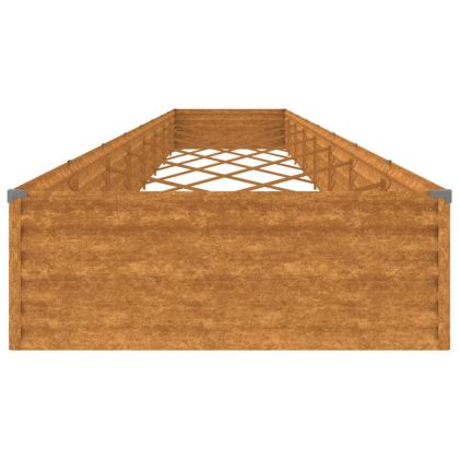 Градинска повдигната леха 770x100x36 см кортенова стомана