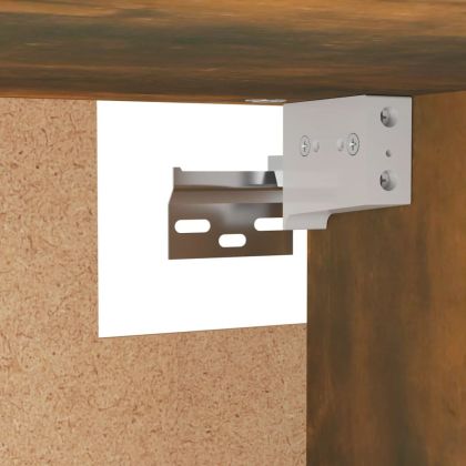 Гардероб, опушен дъб, 100x32,5x35 см, инженерно дърво