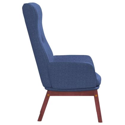 Релаксиращ стол, син, плат