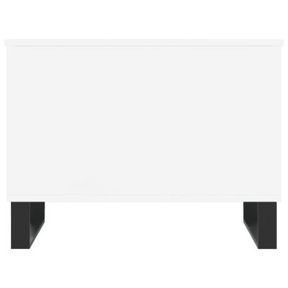 Кафе маса, бяла, 60x44,5x45 см, инженерно дърво