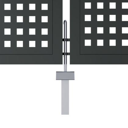 Градинска порта, антрацит, 300x100 см, стомана