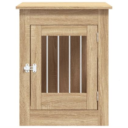 Клетка за куче мебел, сонома дъб, 55x80x68 см, инженерно дърво