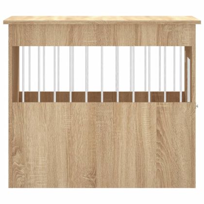 Клетка за куче мебел, сонома дъб, 55x80x68 см, инженерно дърво