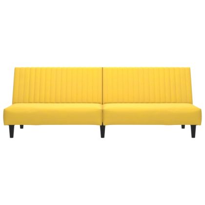 2-местно разтегателно канапе, жълто, кадифе