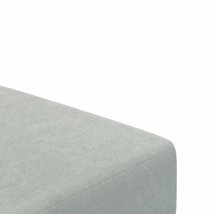 2-местно разтегателно канапе с табуретка, светлосиво, кадифе